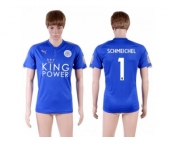 Leicester City #1 Schmeichel Home Soccer Country Jersey