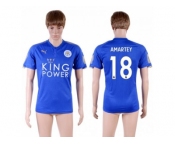 Leicester City #18 Amartey Home Soccer Country Jersey