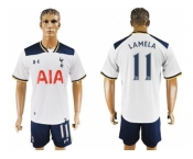 Tottenham Hotspur #11 Lamela White Home Soccer Club Jersey2