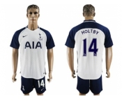 Tottenham Hotspur #14 Holtby White Home Soccer Club Jersey