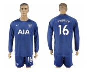 Tottenham Hotspur #16 Trippier Away Long Sleeves Soccer Club Jersey