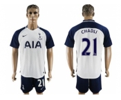 Tottenham Hotspur #21 Chadli White Home Soccer Club Jersey