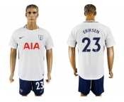 Tottenham Hotspur #23 Eriksen White Blue Soccer Club Jersey