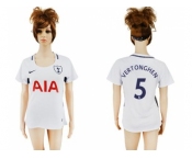 Women's Tottenham Hotspur #5 Vertonghen Home Soccer Club Jersey