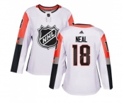 Women Adidas Vegas Golden Knights #18 James Neal Authentic White 2018 All-Star Pacific Division NHL Jersey
