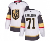 Women Adidas Vegas Golden Knights #71 William Karlsson Authentic White Away NHL Jersey