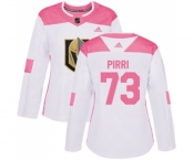 Women Adidas Vegas Golden Knights #73 Brandon Pirri Authentic White Pink Fashion NHL Jersey