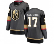 Women Vegas Golden Knights #17 Vegas Strong Authentic Black Home Fanatics Branded Breakaway NHL Jersey