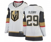 Women Vegas Golden Knights #29 Marc-Andre Fleury Authentic White Away Fanatics Branded Breakaway NHL Jersey