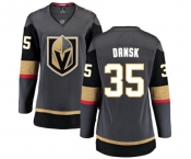 Women Vegas Golden Knights #35 Oscar Dansk Authentic Black Home Fanatics Branded Breakaway NHL Jersey
