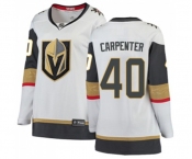 Women Vegas Golden Knights #40 Ryan Carpenter Authentic White Away Fanatics Branded Breakaway NHL Jersey