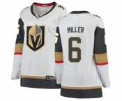 Women Vegas Golden Knights #6 Colin Miller Authentic White Away Fanatics Branded Breakaway NHL Jersey