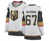 Women Vegas Golden Knights #67 Teemu Pulkkinen Authentic White Away Fanatics Branded Breakaway NHL Jersey