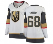 Women Vegas Golden Knights #68 T.J. Tynan Authentic White Away Fanatics Branded Breakaway NHL Jersey