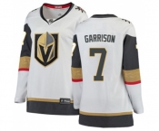 Women Vegas Golden Knights #7 Jason Garrison Authentic White Away Fanatics Branded Breakaway NHL Jersey