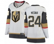 Women's Vegas Golden Knights #24 Jaycob Megna Authentic White Away Fanatics Branded Breakaway Hockey Jersey