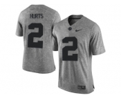 2016 Heather Gray Alabama Crimson Tide Jalen Hurts #2 College Football Limited Jerseys - Gridiron Gray