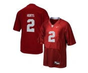 2016 Men's Alabama Crimson Tide Jalen Hurts #2 College Football Pro Combat Jersey - Crimson