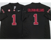 Men's Alabama Crimson Tide #1 Ryan Alexander Coleman-Williams Jr Black 2026 F.U.S.E Stitched Football Jersey