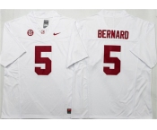 Men's Alabama Crimson Tide #5 Germie Bernard White F.U.S.E Stitched Football Jersey Men's Alabama Crimson Tide #5 Germie Bernard White F.U.S.E Stitched Football Jersey