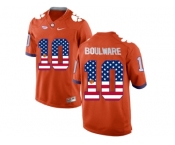2016 US Flag Fashion Clemson Tigers Ben Boulware #10 College Football Limited Jersey - Orange