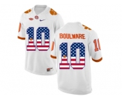 2016 US Flag Fashion Clemson Tigers Ben Boulware #10 College Football Limited Jersey - White