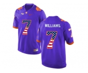 2016 US Flag Fashion Clemson Tigers Mike Williams #7 College Football Limited Jersey - Purple