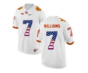 2016 US Flag Fashion Clemson Tigers Mike Williams #7 College Football Limited Jersey - White