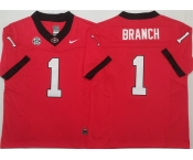 Georgia Bulldogs #1 Zachariah Branch Red 2025 F.U.S.E. Stitched Jersey Georgia Bulldogs #1 Zachariah Branch Red 2025 F.U.S.E. Stitched Jersey