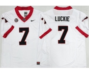 Men's Georgia Bulldogs #7 Lawson Luckie White 2025 F.U.S.E. Stitched Jersey Men's Georgia Bulldogs #7 Lawson Luckie White 2025 F.U.S.E. Stitched Jersey