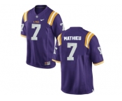 Men's LSU Tigers Tryann Mathieu #7 College Football Limited Jersey - Purple