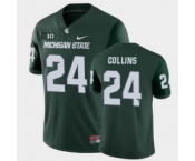 Men Michigan State Spartans #24 Elijah Collins College Football Green Game Jersey