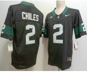 Men's Michigan State Spartans #2 Aidan Chiles Black FUSE College Football Jersey