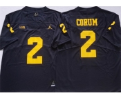 Men's Michigan Wolverines #2 CORUM Blue Stitched Jersey