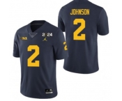 Men's Michigan Wolverines #2 Will Johnson Navy 2024 Stitched Jersey