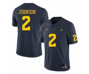 Men's Michigan Wolverines #2 Will Johnson Navy Blue Stitched Jersey