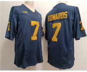 Men's Michigan Wolverines #7 Donovan Edwards 2023 F.U.S.E.Navy Stitched Jersey