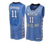 2016 Men's North Carolina Tar Heels Brice Johnson #11 College Basketball Jersey - Blue