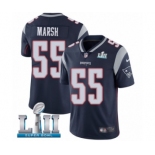 Men's Nike New England Patriots #55 Cassius Marsh Navy Blue Team Color Vapor Untouchable Limited Player Super Bowl LII NFL Jersey