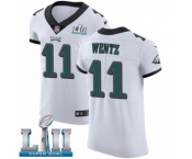 Men's Nike Philadelphia Eagles #11 Carson Wentz White Vapor Untouchable Elite Player Super Bowl LII NFL Jersey
