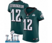 Men's Nike Philadelphia Eagles #12 Randall Cunningham Midnight Green Team Color Vapor Untouchable Elite Player Super Bowl LII NFL Jersey