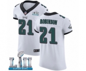 Men's Nike Philadelphia Eagles #21 Patrick Robinson White Vapor Untouchable Elite Player Super Bowl LII NFL Jersey