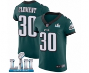 Men's Nike Philadelphia Eagles #30 Corey Clement Midnight Green Team Color Vapor Untouchable Elite Player Super Bowl LII NFL Jersey