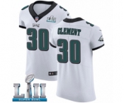 Men's Nike Philadelphia Eagles #30 Corey Clement White Vapor Untouchable Elite Player Super Bowl LII NFL Jersey