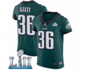 Men's Nike Philadelphia Eagles #36 Jay Ajayi Midnight Green Team Color Vapor Untouchable Elite Player Super Bowl LII NFL Jersey