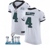 Men's Nike Philadelphia Eagles #4 Jake Elliott White Vapor Untouchable Elite Player Super Bowl LII NFL Jersey