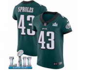 Men's Nike Philadelphia Eagles #43 Darren Sproles Midnight Green Team Color Vapor Untouchable Elite Player Super Bowl LII NFL Jersey