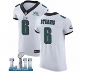 Men's Nike Philadelphia Eagles #6 Caleb Sturgis White Vapor Untouchable Elite Player Super Bowl LII NFL Jersey