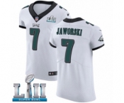 Men's Nike Philadelphia Eagles #7 Ron Jaworski White Vapor Untouchable Elite Player Super Bowl LII NFL Jersey