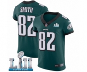 Men's Nike Philadelphia Eagles #82 Torrey Smith Midnight Green Team Color Vapor Untouchable Elite Player Super Bowl LII NFL Jersey
